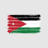 trazos de pincel de la bandera jordana. bandera nacional vector