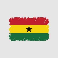 Ghana Flag Brush vector