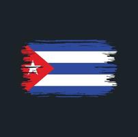 cepillo de la bandera de cuba. bandera nacional vector