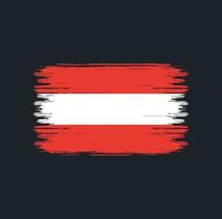 pincel de bandera de austria. bandera nacional vector