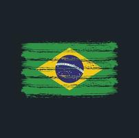 Brazil Flag Brush Strokes. National Flag vector