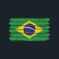 Brazil Flag Brush Strokes. National Flag vector