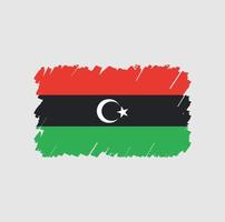 pincel de bandera de libia vector