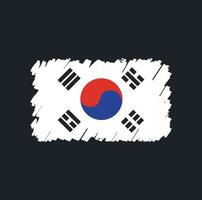 pincel de bandera de corea del sur vector