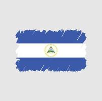pincel de bandera de nicaragua vector