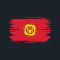 Kyrgyzstan Flag Brush. National Flag vector