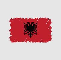 pincel de bandera de albania vector