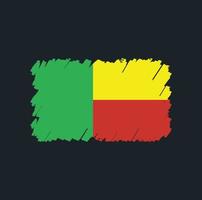 Benin Flag Brush vector