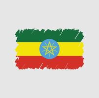 Ethiopia Flag Brush vector