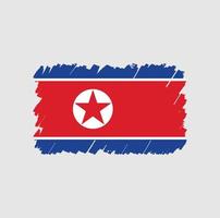 North Korea Flag Brush vector