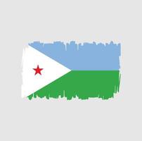 Djibouti Flag Brush Strokes. National Flag vector