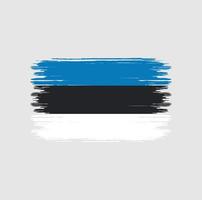 pincel de bandera de estonia. bandera nacional vector