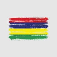 Mauritius Flag Brush Strokes. National Flag vector