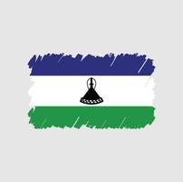 pincel de bandera de lesotho vector