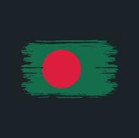 cepillo de bandera de bangladesh. bandera nacional vector