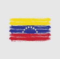 trazos de pincel de la bandera de venezuela. bandera nacional vector