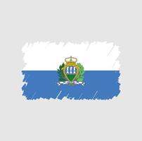 cepillo de bandera de san marino vector