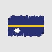 trazos de pincel de la bandera de nauru. bandera nacional vector