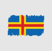 Aland Islands Flag Brush Strokes. National Flag vector