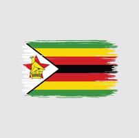 Zimbabwe Flag Brush. National flag vector