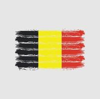 trazos de pincel de bandera de bélgica. bandera nacional vector