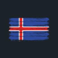 Iceland Flag Brush Strokes. National Flag vector