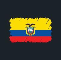 Ecuador Flag Brush vector