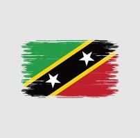 Saint Kitts and Nevis Flag Brush. National flag vector