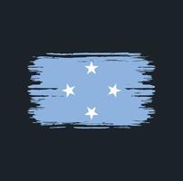 Micronesia Flag Brush. National Flag vector