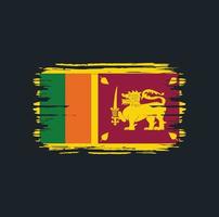 Sri Lanka Flag Brush. National Flag vector