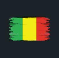 Mali Flag Brush. National Flag vector