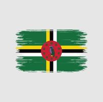 Dominica Flag Brush. National flag vector