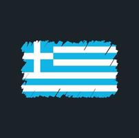 pincel de bandera de grecia vector