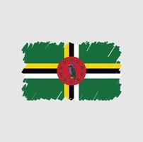 Dominica Flag Brush vector