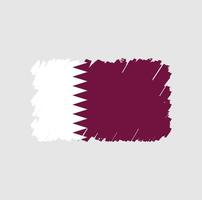 Qatar Flag Brush vector