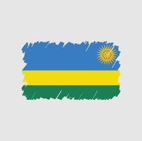 Rwanda Flag Brush vector