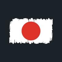 trazos de pincel de bandera de japón. bandera nacional vector