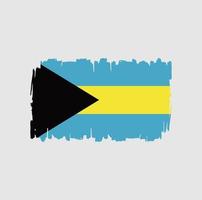 trazos de pincel de bandera de bahamas. bandera nacional vector