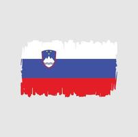 Slovenia Flag Brush Strokes. National Flag vector