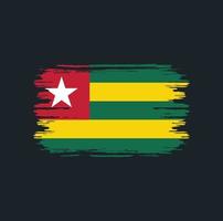 Togo Flag Brush. National Flag vector