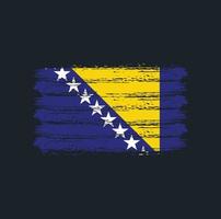 trazos de pincel de bandera de bosnia herzegovina. bandera nacional vector