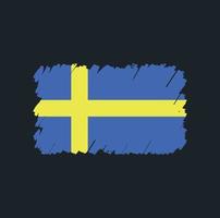 Sweden Flag Brush vector