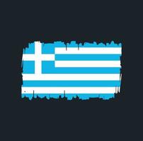 Greece Flag Brush Strokes. National Flag vector