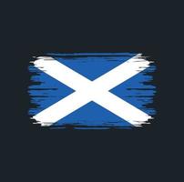 cepillo de la bandera de Escocia. bandera nacional vector