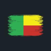 Benin Flag Brush. National Flag vector