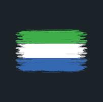 pincel de bandera de sierra leona. bandera nacional vector