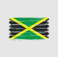 trazos de pincel de la bandera de jamaica. bandera nacional vector