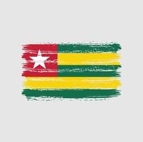 trazos de pincel de bandera togo. bandera nacional vector