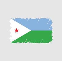 Djibouti Flag Brush vector