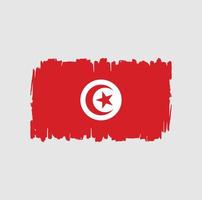 Tunisia Flag Brush Strokes. National Flag vector